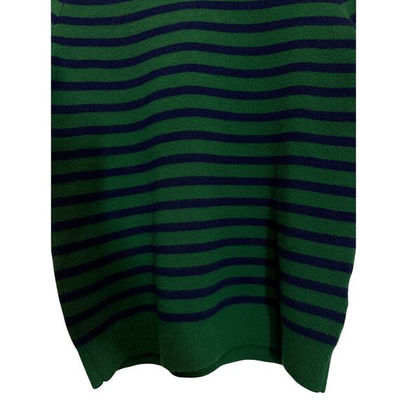 Maeve By Anthropologie Harmon Sweater Tee Green-Blue Stripes Short Sleeve Sz XS - Picture 10 of 10